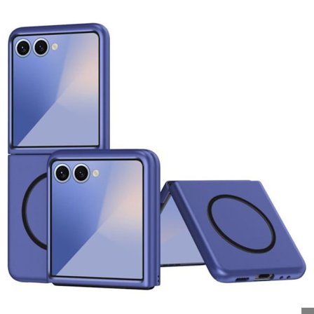 Skyddande skal - BOOLING - för Samsung Galaxy Z Flip 7 - Stötabsorberande - Med magnetring - Mörkblå