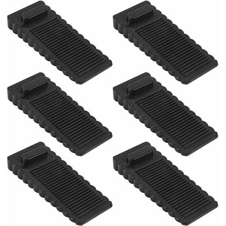 6 stk. gummikiler til dørstoppere - Slidstærke, stabelbare dørstoppere i gummi - Skridsikker gummistop til dør, der fungerer på alle