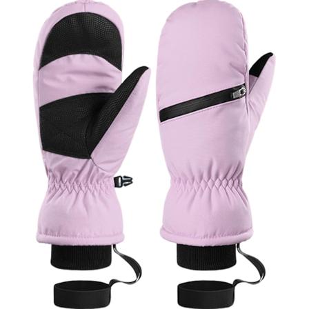 Varm Vanntett Vinter Skihansker | Anti-Skli Snowboardhansker for Menn - Ideelle for Vinteridrett Pink D
