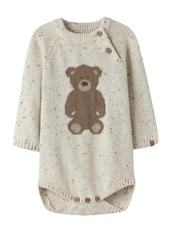 Lil'Atelier Nbngalto Ria Ls Knit Body Lil - Cream - 56