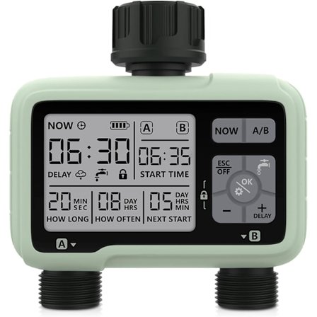 2-vägs Automatisk Trädgårdsvattnare, 2-uttag Bevattningstid