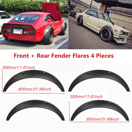 4 STK Universal Car Wheel Fender Flares Fleksibel og alligevel holdbar