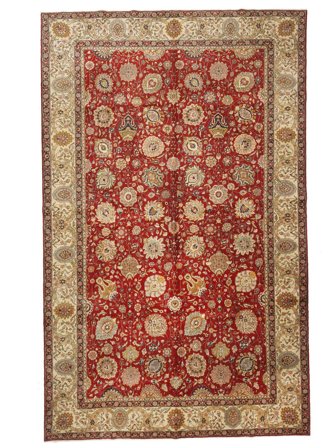 Hand Knotted Oriental Tabriz Rug 293X475