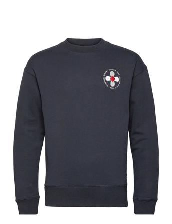 Relaxed Felpa Crewneck Sweat With Artwork Blue Scotch & Soda