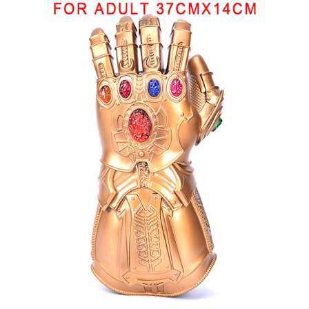 Avengers Thanos Infinity Gauntlet LED-handskar Light Up Cosplay F Bronze S-Kids