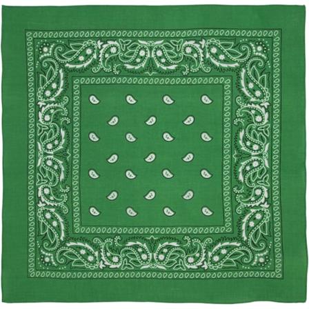 Suuret 100 % puuvillaiset paisley-huivi (22 tuumaa x 22 tuumaa) Kelly Green 3 Pieces (3pcs)
