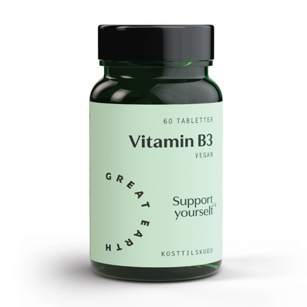 Great Earth Vitamin B3 tabletter, 60 stk.