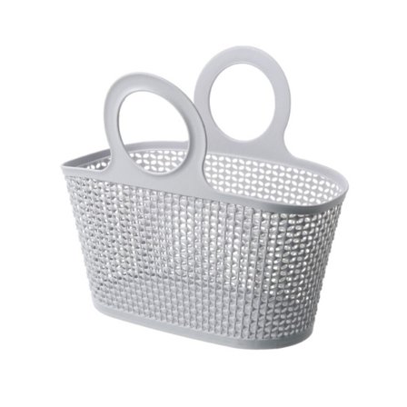 Bärbar badkorg Liten ihålig korg GRÅ S