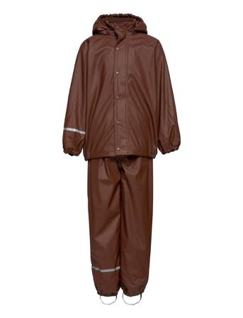 Rainwear Set -Solid, W.fleece Brown CeLaVi