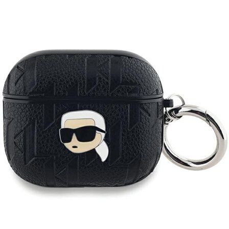 Karl Lagerfeld Monogram Karl Head -kotelo AirPods 3:lle - musta