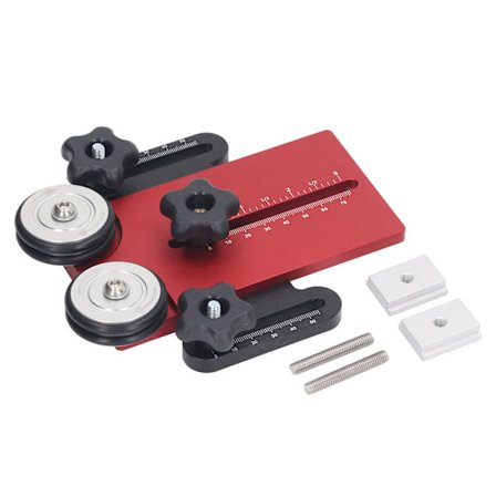 Tynn rippejigg bordsag føring jigg aluminiumlegering feste med klar skala for trebearbeiding