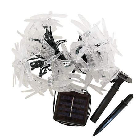 Mors Dag Present, Solcellsdriven LED Utomhuslampa, Färgväxlande Dragonfly