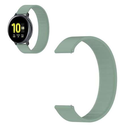 20mm Universal elastinen silikoni ranneke - Vaaleanvihreä / Vaaleanvihreä