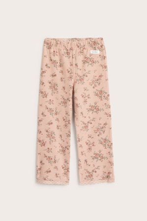 Newbie | Utsvingt blomstrete leggings | Rosa