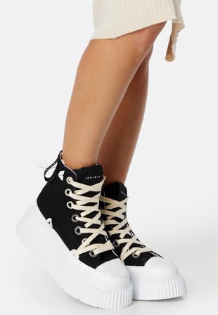 INUIKII Matilda Canvas High 201 Black Sko
