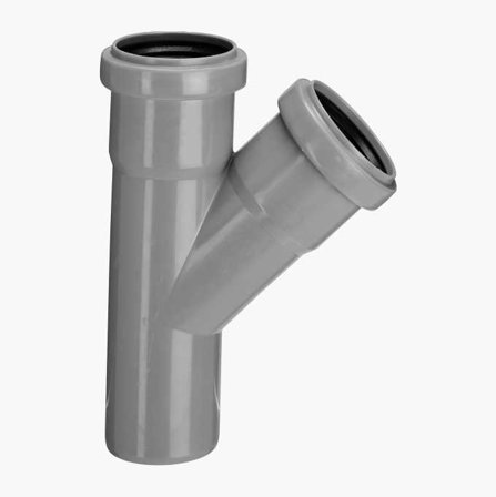 Biltema - Avløpsrør forgrening 45° 75/50 mm