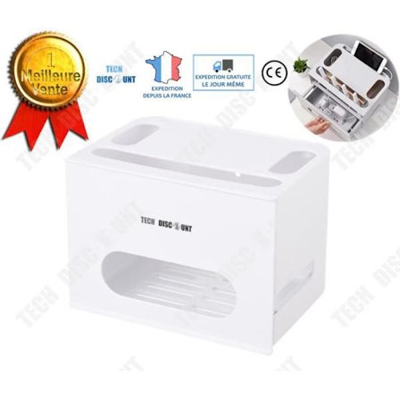 Förvaringslåda - TD - Router - Plastisk ABS - 290x210x200mm - Vit