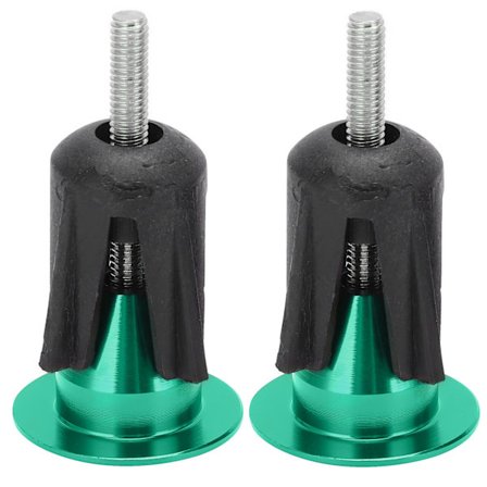 2ST Grön Cykelstyre Ändplugg för Mountainbike Landsvägscyklar