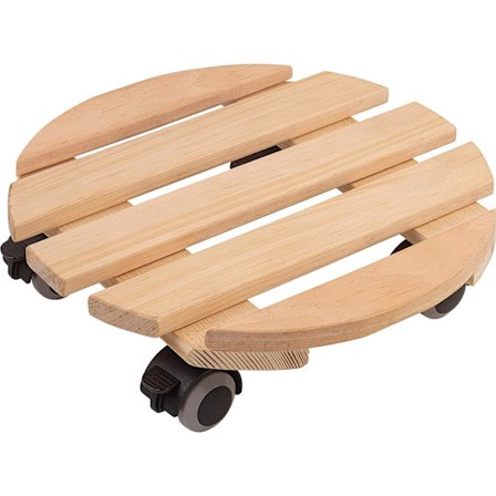 Hjul til planter Ø 330 mm Belastning Naturlig fyrretræstop TPE-hjul med