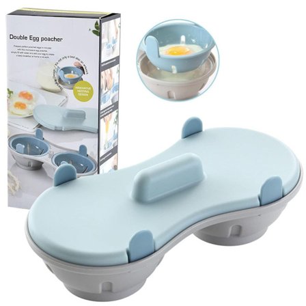 Egg koking maskin mikrobølgeovn, egg damper vaskbar, egg maskin posjert egg damper kjøkkenutstyr