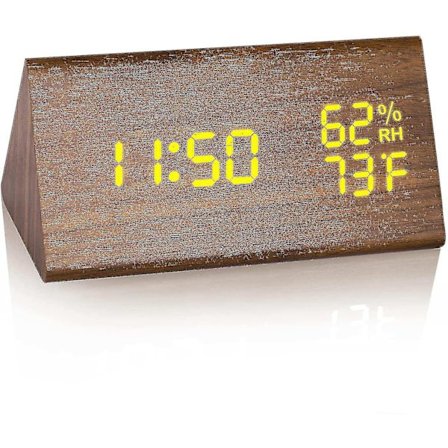 Digitalt Bordur Digitalt Ur Træ Elektronisk Led Tidsskærm