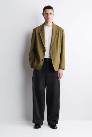 COS Unstructured Cotton Blazer in Green - Men