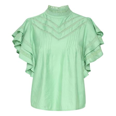 Cream Liselin wing sleeve Bluse Grøn, Dame