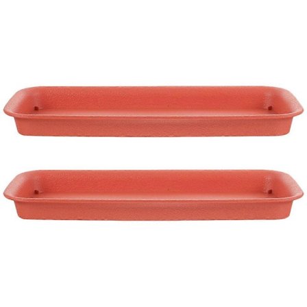 2 stk. Rektangulær Blomsterpotte Vannbrett Rektangulær Plantefat Hage Plantepotte Holder Brett