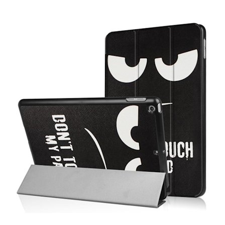 iPad (2017) mönster läderfodral - Don ́t touch my pad