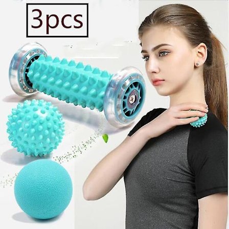 Igelkottsboll och fotmassage rullset för plantar fasciit, avslappning