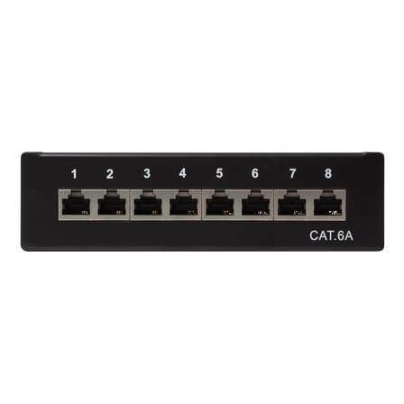 LogiLink LOGILINK- Patch Panel Desktop Cat.6A STP 8 ports, Black