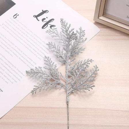 10 st glittrande konstgjorda julblad, DIY julgran