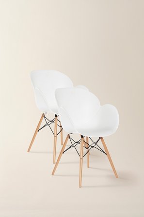 Jotex - Stol 2-pk Hvit - VÄRÖ - Kjøp Spisestoler & kjøkkenstoler hos Jotex