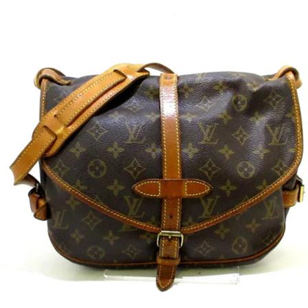 Louis Vuitton Vintage, Pre-owned Saumur 30 Monogram Messenger Bag Bruin, Dames, Maat:ONE Size