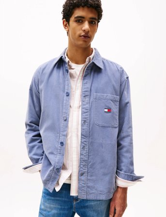 Tommy Jeans Tjm Brick Cord Overshirt Ext - Blue - XS