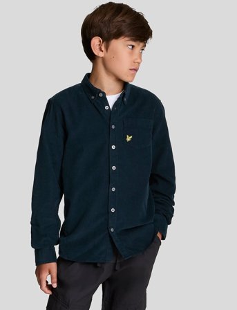Lyle & Scott Needle Cord Shirt - Navy - 170-176
