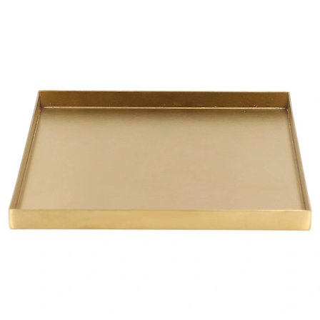 Dekorativt brett i gullbelagt rustfritt stål for smykker, sminke, drikkevarer, frokost, barer og restauranter