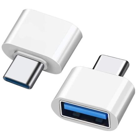 USB 3.1 Type C till USB A-adapter - Vit - Kompakt - Ansluter MacBook och iPad Pro
