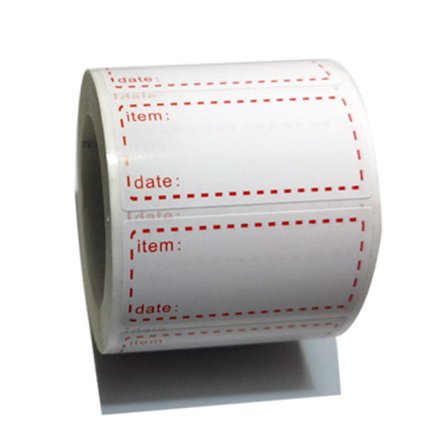 500 x Frysebare Etiketter Fryser Etiketter På Rulle, Størrelse 50x25mm, Hvid