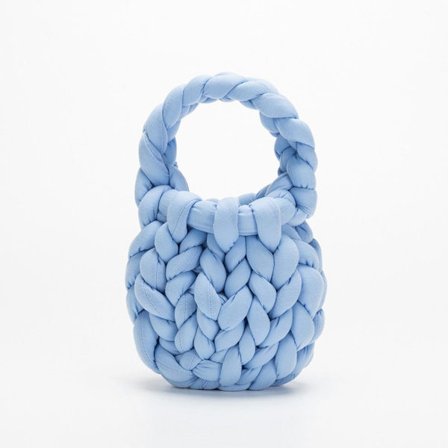 Handväskor för kvinnor Tjockt rep vävt BLÅ
