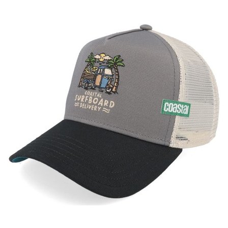 Coastal - Grå trucker Keps - Delivery Grey/Black A-Frame Trucker @ Hatstore