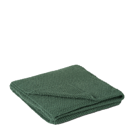 Åhléns Home Stickad pläd KNIT 130x170 cm Filtar & plädar Grön ONESIZE