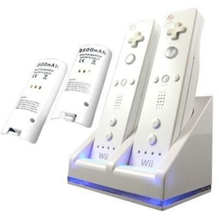 Kompatibel med Wii ladestativ Bluelight ladestasjon