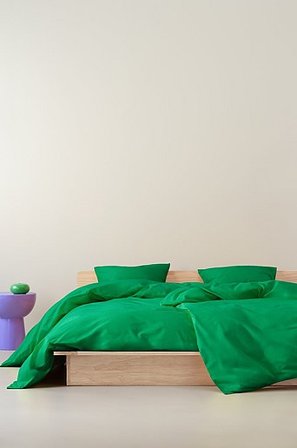 Jotex - Påslakanset Enkelsäng Ekologisk Smaragdgrön ZACK - Köp Enkelsäng hos Jotex