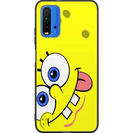 Xiaomi Redmi 9t Svart Skal Spongebob Fyrkant