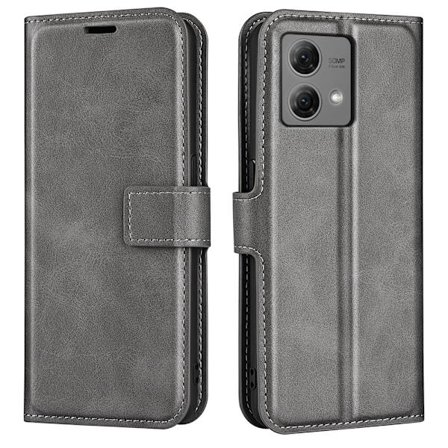 SKALO Motorola Moto G84 5G Premium Wallet Flip Cover - Grå