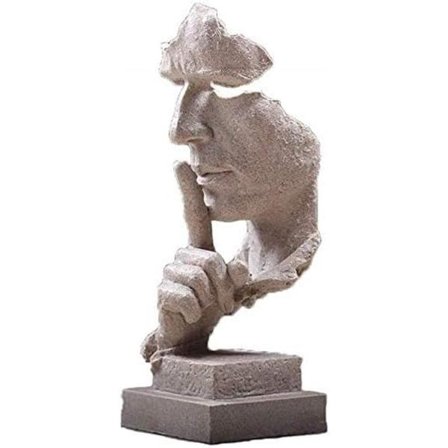 Abstrakt sandstensharpiksskulptur til hjemmet, kontoret, biblioteket, skrivebordsdekoration, 31,5 cm høj