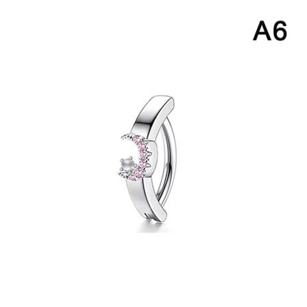 Blomma fjäril hjärtform navel Ring Strass Nave A6