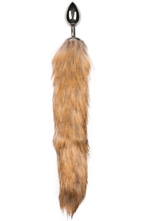 Fox Tail Plug No. 2 Silver Anaalitappi hännällä