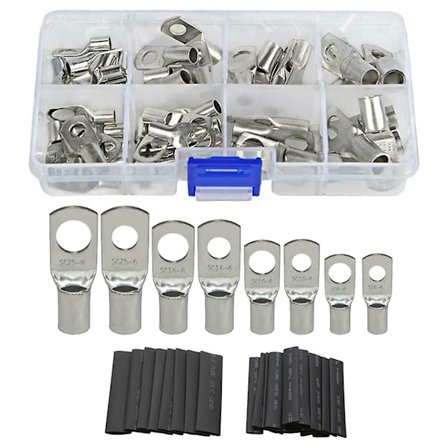 Batteriterminaler Crimp-kontakter Kopparterminal Värme krympslangtrådskontakter Kabelterminal Batterikabelkontakt